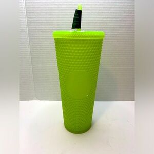 STARBUCKS - 2022 Glow in the Dark / 24 oz Studded Tumbler- New Green Lemongrass.